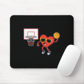 Heart Dunk Basketball Player Valentijnsdag Love S Muismat (Met muis)