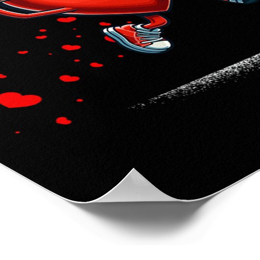 Heart Dunking Valentijnsdag Bysketll Kinder Poster (Hoek)