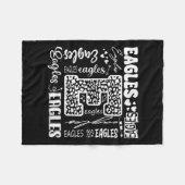 Heart Eagles School Team Go Ealges Voor Mannen Vro Fleece Deken (Voorkant (Horizontaal))