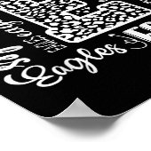 Heart Eagles School Team Go Ealges Voor Mannen Vro Poster (Hoek)