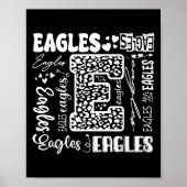 Heart Eagles School Team Go Ealges Voor Mannen Vro Poster (Voorkant)