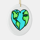 Heart Earth Keramisch Ornament (Rechts)