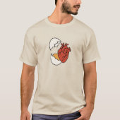 Heart Egg – Minimalistische Anatomie T-shirt Unise (Voorkant)