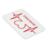 Heart EKG, aangepaste naam & bezettingmagneet Magneet (Rechterzijde)