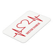 Heart EKG, aangepaste naam & bezettingmagneet Magneet (Linkerzijde)