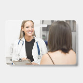 Heart EKG aangepaste tekst & medische foto-badjes Badge (Achterkant)