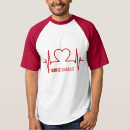 Heart EKG, douanenaam & beroep kleding T-shirt