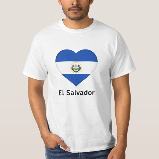Heart - El Salvador - vlag T-shirt (Voorkant)