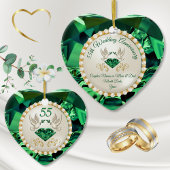 Heart Emerald, 55e Jubileum Gift Ideas Keramisch Ornament