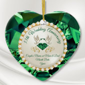 Heart Emerald, 55e Jubileum Gift Ideas Keramisch Ornament
