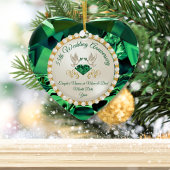 Heart Emerald, 55e Jubileum Gift Ideas Keramisch Ornament