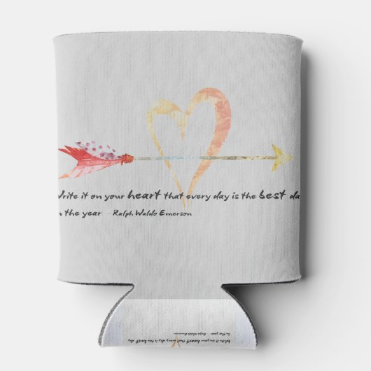 Heart Emerson Quote Blikjeskoeler (Achterkant)