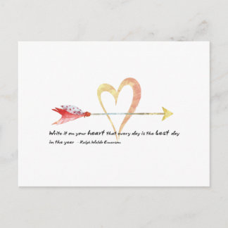 Heart Emerson Quote Briefkaart
