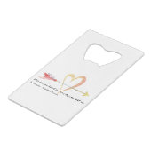 Heart Emerson Quote Creditkaart Flessenopener (Achterkant Gekanteld)