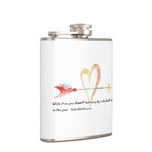 Heart Emerson Quote Heupfles (Rechts)