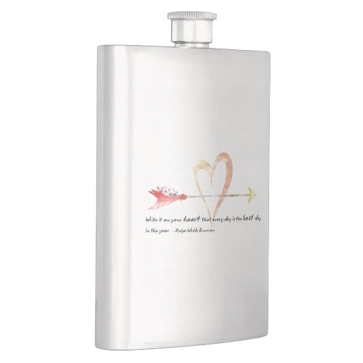 Heart Emerson Quote Heupfles (Rechts)