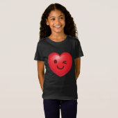 Heart Emoji Winking T-shirt (Voorkant volledig)