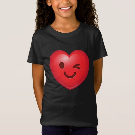 Heart Emoji Winking T-shirt (Voorkant)