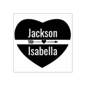 Heart en Arrow Rubber Stamp Rubberstempel (Afrduk)