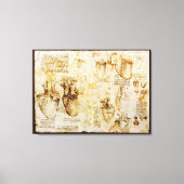 Heart en bloedvaten daarvan, Sepia Canvas Afdruk (Voorkant)