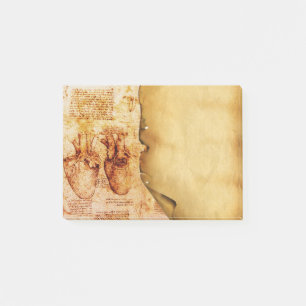 Heart en bloedvaten, medisch perkament post-it® notes