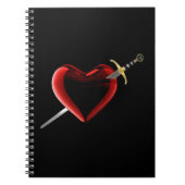 Heart en Dagger Spiral Notitieboek (Voorkant)