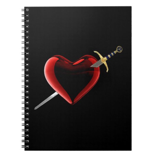 Heart en Dagger Spiral Notitieboek (Voorkant)