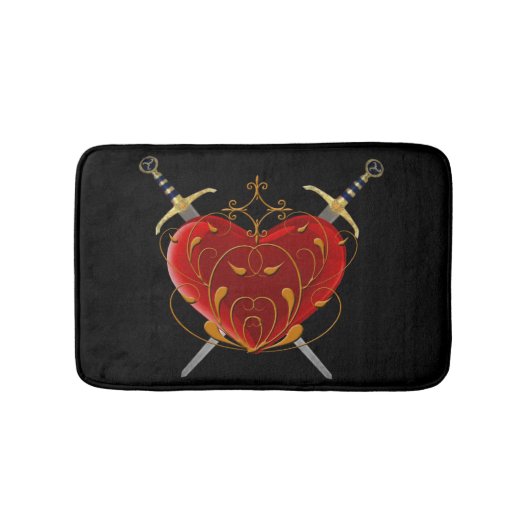 Heart en Daggers Bath Mat (Voorkant)