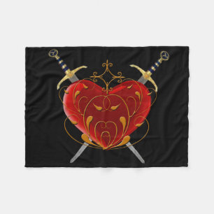 Heart en Daggers Fleece Blanket