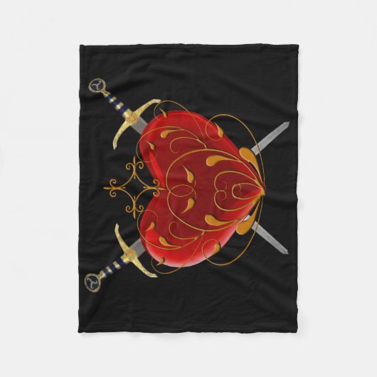 Heart en Daggers Fleece Blanket (Voorkant)