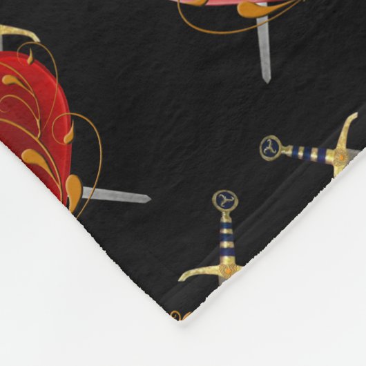 Heart en Daggers Fleece Blanket (Hoek)