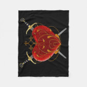 Heart en Daggers Fleece Blanket Deken (Voorkant)
