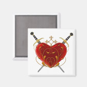 Heart en Daggers Magnet (Voorkant / Achterkant)