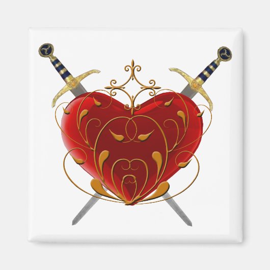 Heart en Daggers Magnet (Voorkant)