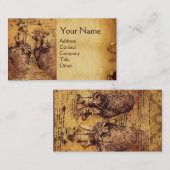 Heart en de bloedvaten Antiek perkament Visitekaartje (Voorkant / Achterkant)