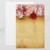 HEART- EN IT-BLOEDVAARTUIGEN RODE WAX SEAL PARCHME BRIEFPAPIER (Voorkant / Achterkant)