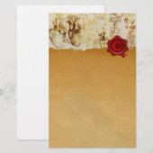 HEART- EN IT-BLOEDVAARTUIGEN RODE WAX SEAL PARCHME BRIEFPAPIER (Voorkant / Achterkant)