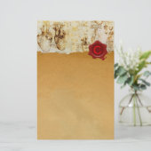 HEART- EN IT-BLOEDVAARTUIGEN RODE WAX SEAL PARCHME BRIEFPAPIER (Staand voorkant)