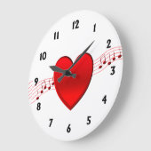 Heart en Music Gold Watch Grote Klok (Hoek)