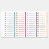 Heart en regenboogkleur Gecodeerd meisje Waterdich Labels (Vel)