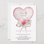 Heart en Rozen Love is in Air Vrijgezellenfeest I Kaart (Voorkant)