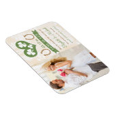 Heart en Shamrock Lucky Hoefijzer Save the Date Magneet (Rechterzijde)