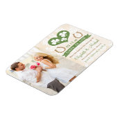 Heart en Shamrock Lucky Hoefijzer Save the Date Magneet (Linkerzijde)