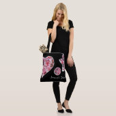 Heart en Star All-Over-Print Canvas tas, groot Tote Bag (Op model)