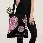 Heart en Star All-Over-Print Canvas tas, groot Tote Bag (Dichtbij)