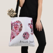 Heart en Star All-Over-Print Canvas tas, groot Tote Bag (Dichtbij)