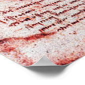 Heart en zijn bloedvaten Leonardo da Vinci, rood Poster (Hoek)