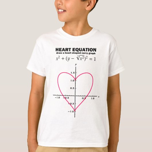 heart equation: mathematics t-shirt (Voorkant)