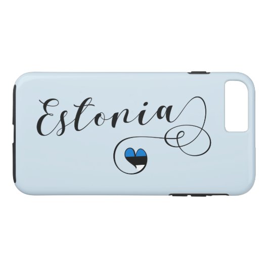 Heart Estonia Mobile Phone Case, Estonian Case-Mate iPhone Case (Achterkant (Horizontaal))