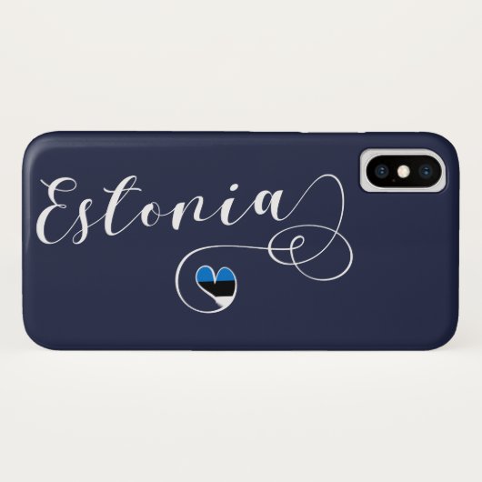 Heart Estonia Mobile Phone Case, Estonian Case-Mate iPhone Case (Achterkant (horizontaal))